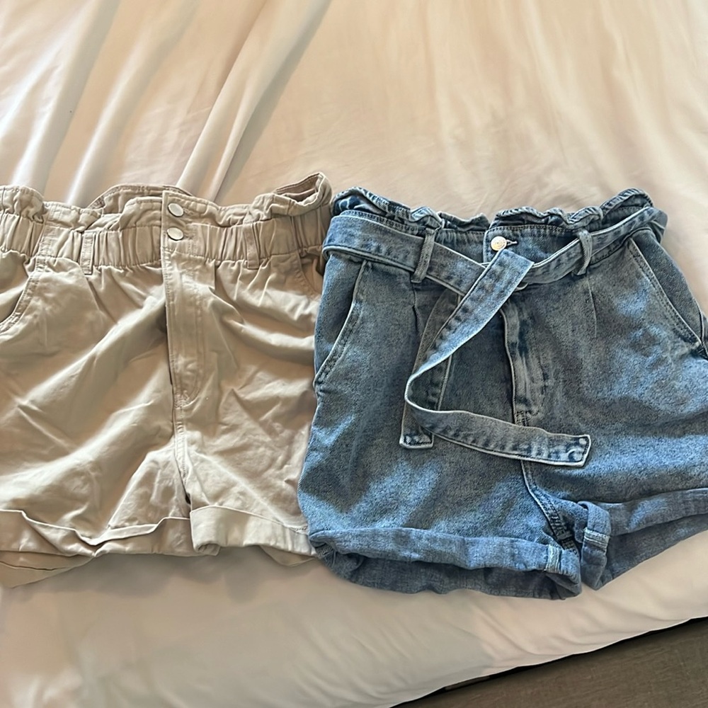 2 pair of high waisted shorts size 10 and L